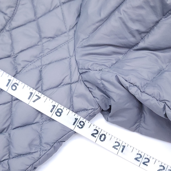 Bomboogie Pure Down Nylon Puffer Lightweight Jacket Full Zip Quilted Grey - Picture 8 of 11